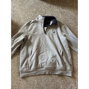 Nautica Half Zip Gray Pullover‎ Size L